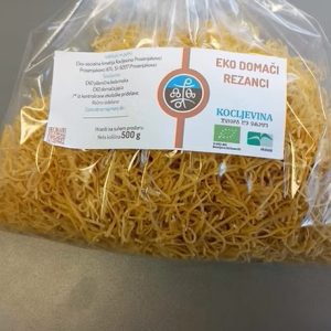 Eko domači pšenični jušni rezanci, 500g
